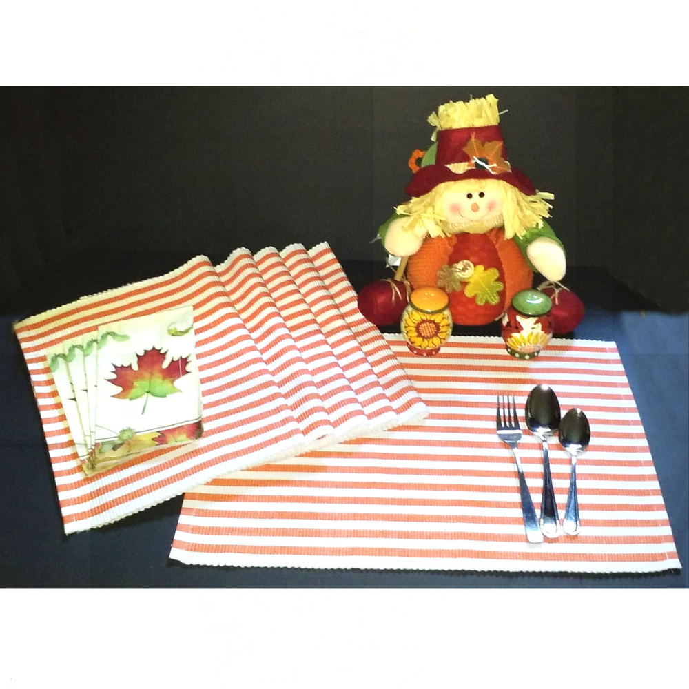 SET OF 6 ELEGANT ~COTTON DINING TABLE PLACEMATS~